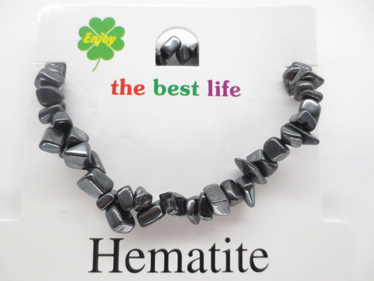 Chipstone Bracelets Hematite (12 pcs)