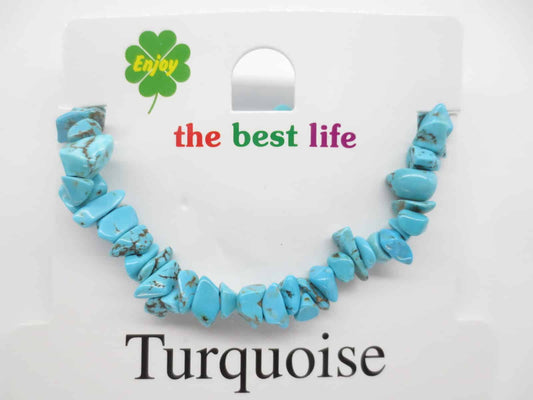 Chipstone Bracelets Turquoise (12 pcs)