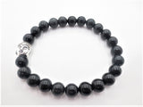 8mm Buddha Black Tourmaline Gemstone Bracelet – Gift Box Included