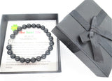 8mm Buddha Black Tourmaline Gemstone Bracelet – Gift Box Included