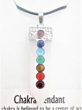 7 Chakra Gemstone Pendant Necklace (I) - Rock Crystal