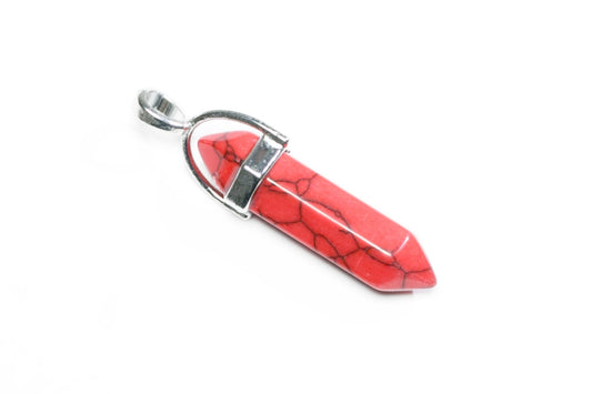 Gemstone Pendant - Red Howlite