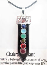 7 Chakra Gemstone Pendant Necklace (I) - Onyx