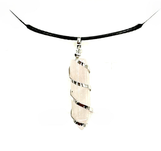 Edelsteenhanger Ketting - Rozenkwarts