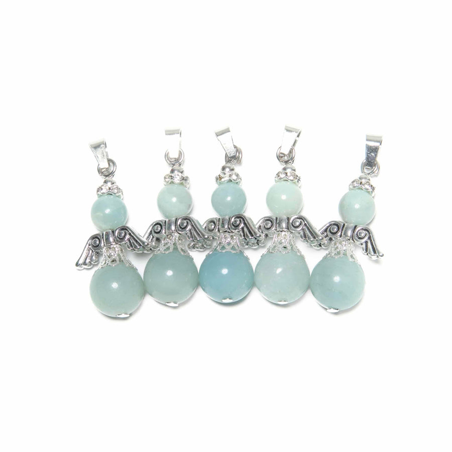 Angel Gemstone Pendant Set (5pc) - Amazonite