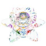 Mixed Crystal Lotus Ornament on Stand (Small)