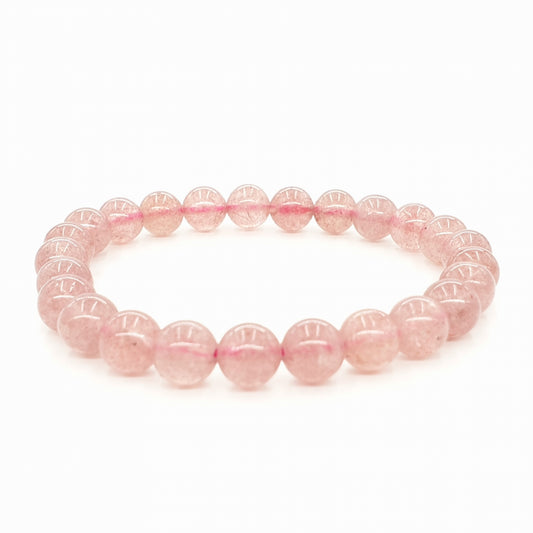 8mm Strawberry Quartz Gemstone Bracelet – Gift Box Included