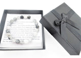 8mm Black Hair Quartz Gemstone Bracelet – Gift Box Included