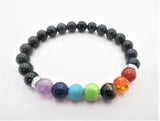 8mm 7 Chakra Bracelet without Box - Black Tourmaline