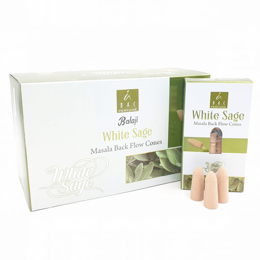 Groothandel - Balaji Malasa Backflow Cones White Sage