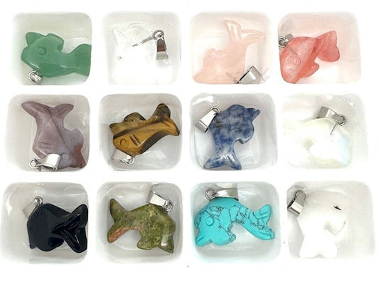 Wholesale - Gemstone Dolphin Pendant Set