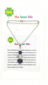 Wholesale - Angel necklace  Blue Goldstone