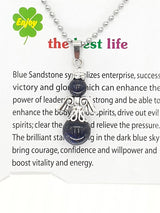 Wholesale - Angel necklace  Blue Goldstone