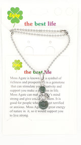 Wholesale - Angel necklace Moss Agate