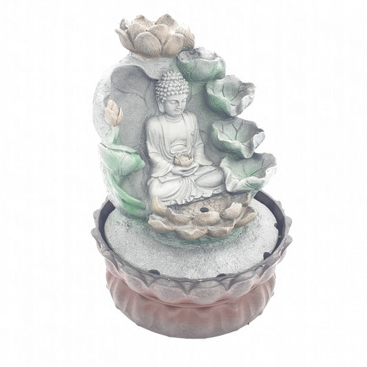 Meditation Led Lighting Buddha with Flower Fountain Small (1989)