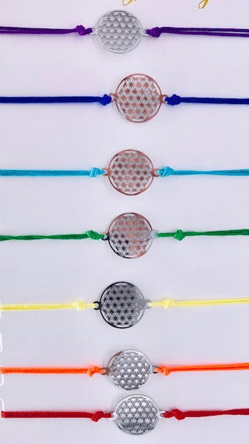 Adjustable 7 Chakra Flower of Life Bracelets