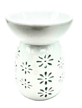 Ceramic Jasmine Flower Oil Burner White