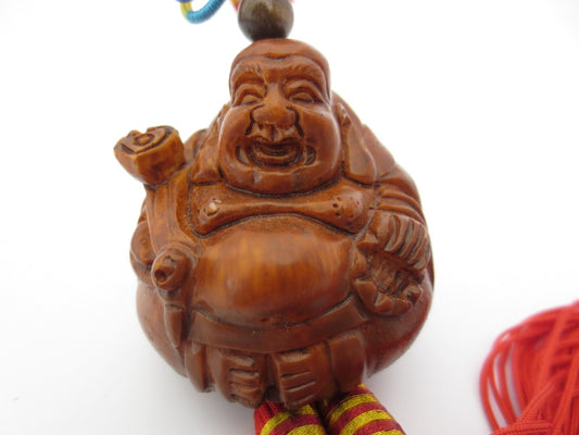 Buddha Lucky hanger Sitting brown  set of 6
