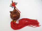 Buddha Lucky hanger Sitting brown  set of 6