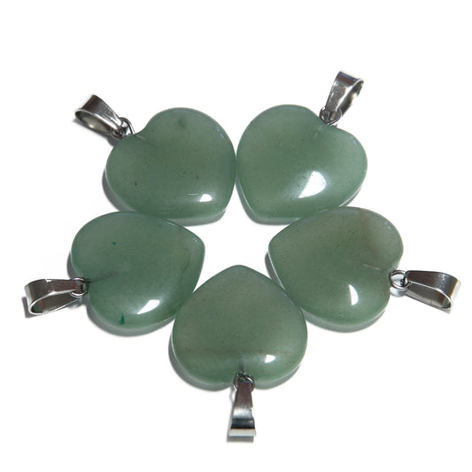 Heart Pendant Wholesale - Aventurine (5pcs)
