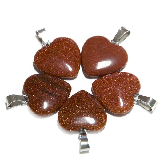 Hartje Pendant Groothandel - Goudsteen (5st)