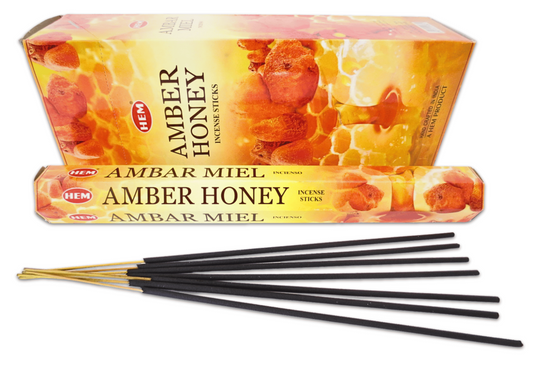 HEM Amber Honey Hexa Incense Sticks