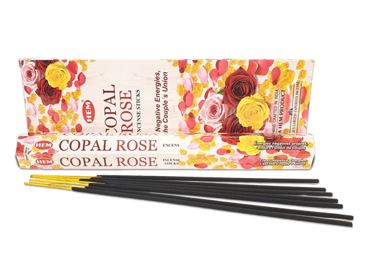 HEM Copal Rose Hexa Incense Sticks