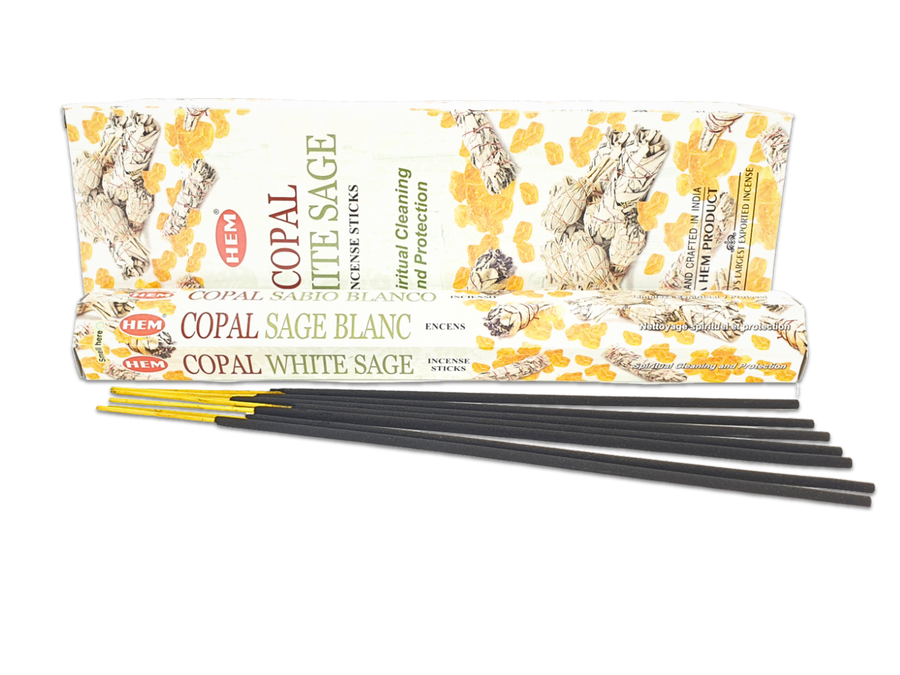HEM Copal White Sage Hexa Incense Sticks