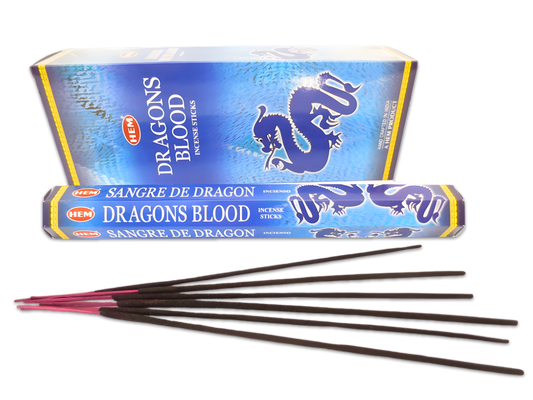 HEM Dragon Blood Blue Hexa Incense Sticks