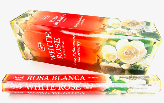 HEM Hexa Incense Sticks - White Rose