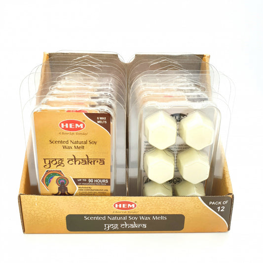 Wholesale - HEM Scented Natural Soy Wax Melt - Yog Chakra (6pcs)
