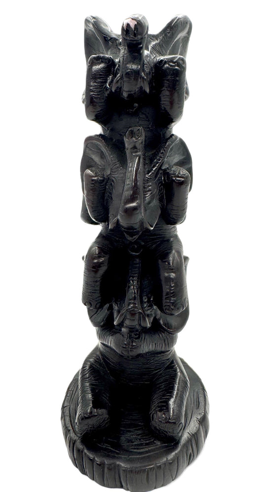 Hear, See, Speak No Evil Elephant - Black