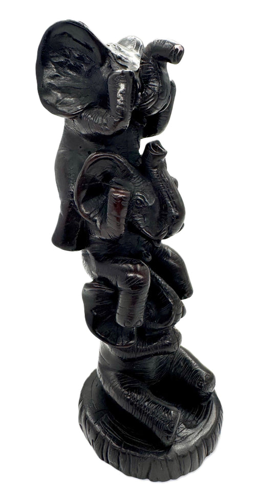 Hear, See, Speak No Evil Elephant - Black