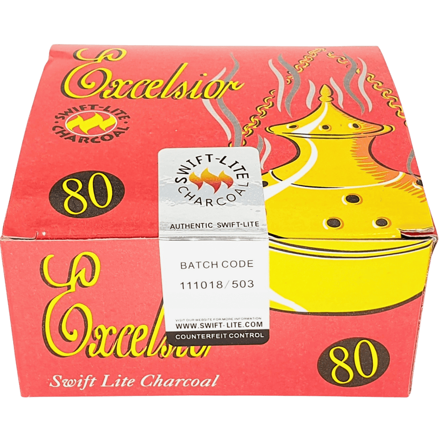 Houtskool Groothandel - Swift Lite Excelsior Charcoal tablets 8 rollen 33mm