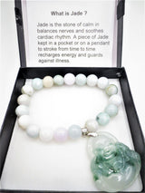 Jade Buddha bracelet large dark green
