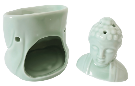Jade Meditation Buddha Oil Burner – Luxury