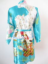 Japanese kimono short turquoise