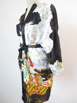 Japanese kimono short black