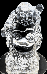 Small Crystal Glass Standing Happy Buddha – 7.3 cm