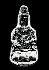 Small Crystal Glass Sitting Kwan Yin Statue – 9 cm