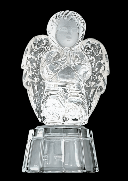 Crystal Glass Kneeling Praying Angel - 10 cm