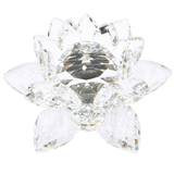 Crystal Lotus Flower Ornament on Stand (Large)