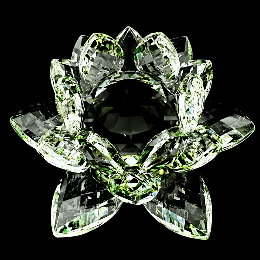 Crystal Lotus Green 10 cm (small)