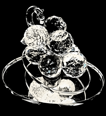 Kristalglas druiventros op draaiplateau – Groot