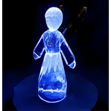 Crystal Glass Standing Angel Statue – Yellow (12 cm)