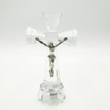 Crystal Glass Crucifix with Jesus – 13.5 cm