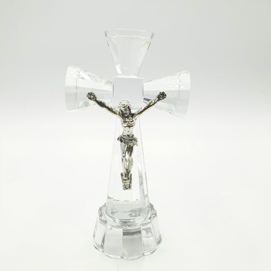 Crystal Glass Crucifix with Jesus – 13.5 cm