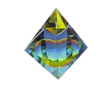 Gekleurde kristalpiramide 7 × 7 cm