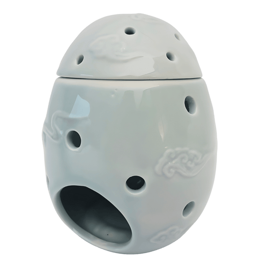 Ceramic Buddha Head Oil Burner Light Blue (Luxury)