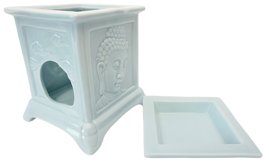 Lichtblauwe Boeddha Oliebrander – Luxe